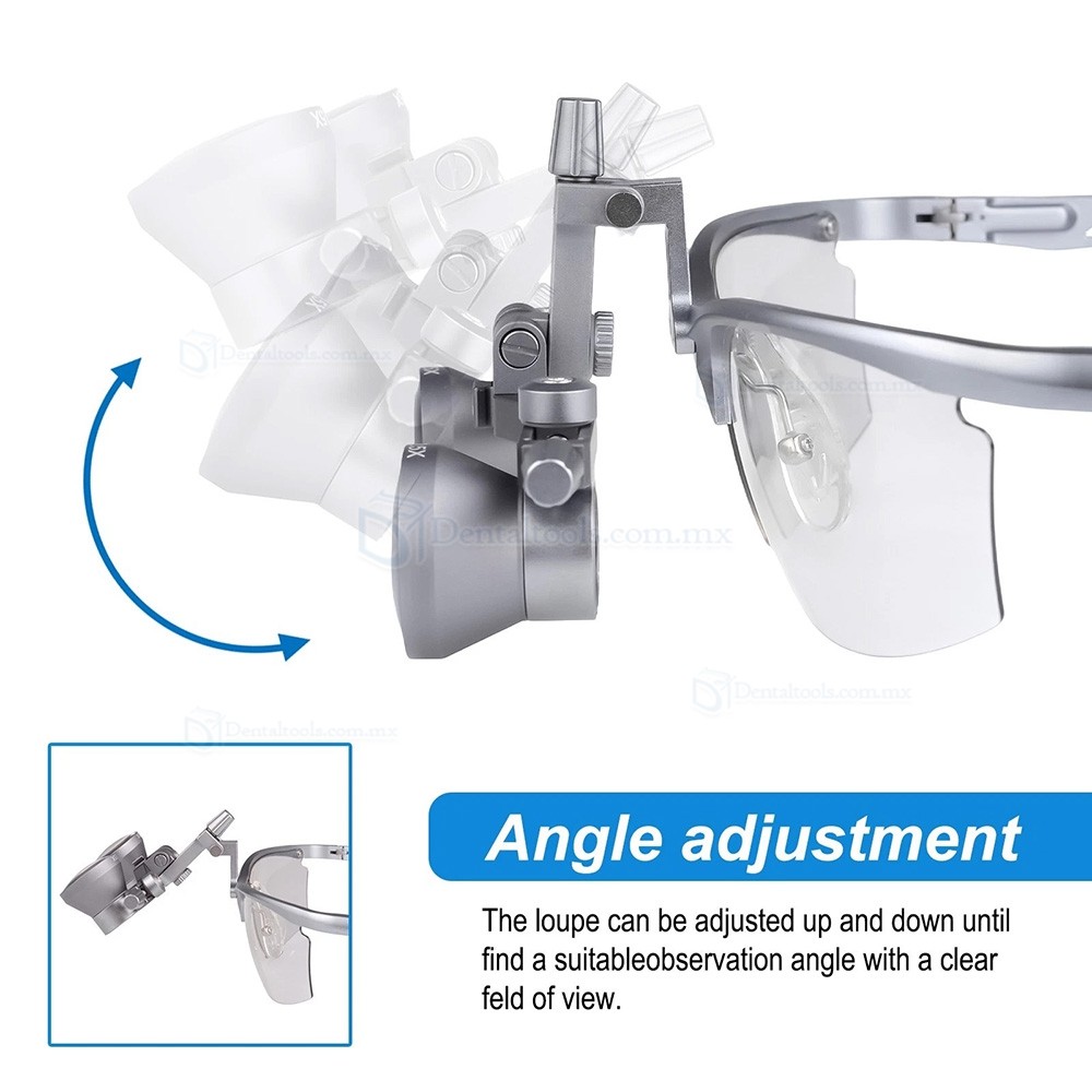DY-118 Lupa Quir&uacute;rgica Dental de 2.5X y 450mm con Marco de Aluminio y Distancia Interpupilar Ajustable